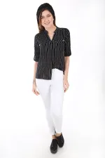 3455 Striped Shirt - Black