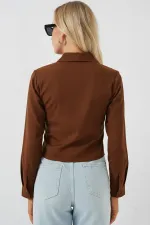 House Tie-Up Long-Sleeve Shirt 20325 - Romantic