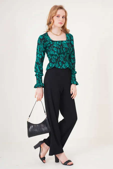 6543 Knitted Trousers - Black