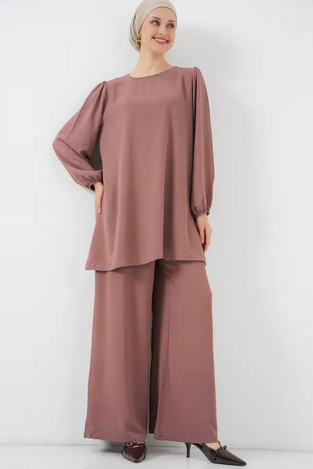 Ayrobin Tunic and Pants Set 6712 - Rose Pink