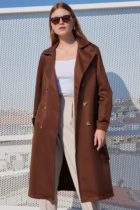 Trench-coat croisé 5853 - Marron