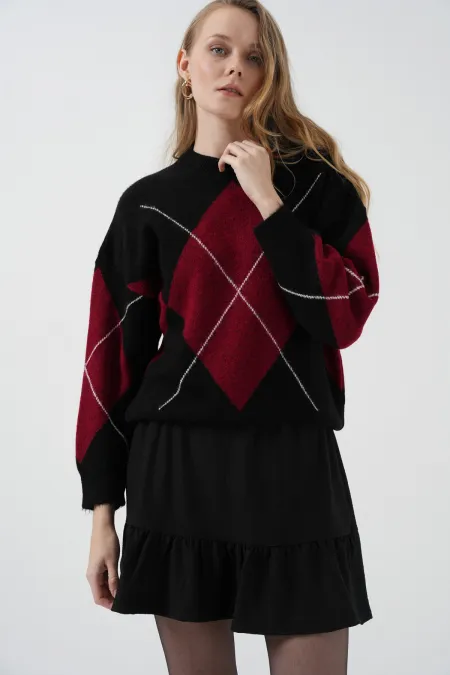 Jupe courte noire tricotée 1884