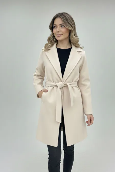 Kadın Kuşaklı Kaban 9171 - Ekru