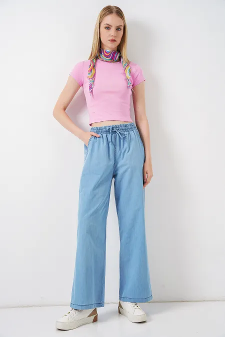 Women's Relaxed Fit Jeans 6707 - Light Blue