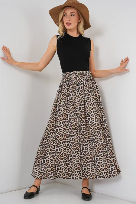 Women's Long Ayrobin Skirt 8050 - C. Brown