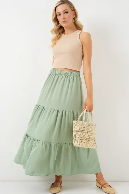 Women's Ayrobin Long Skirt 8048 - Mint