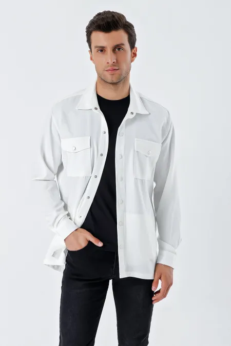 Chemise homme oversize 20193 - Blanche