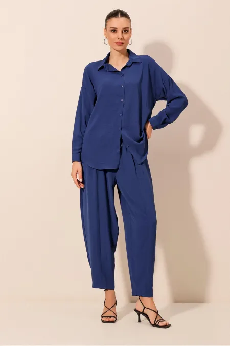 6593 Oversize Two Piece Suit - Saxe