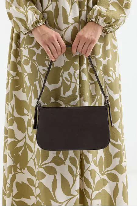 Sac bandoulière baguette uni 010172 - Marron