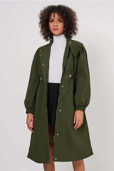 Trench-coat long doublé 5939 - Kaki