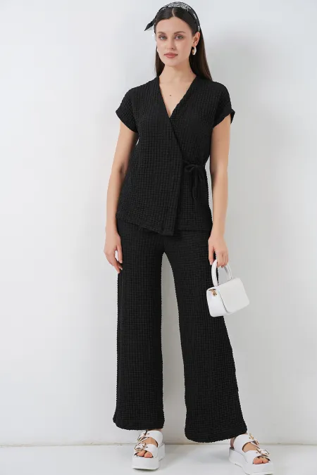 Kadın Örme İkili Takım 30064 - Siyah