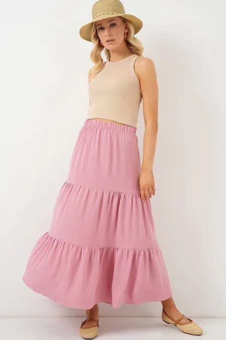 Women's Ayrobin Long Skirt 8048 - Powder
