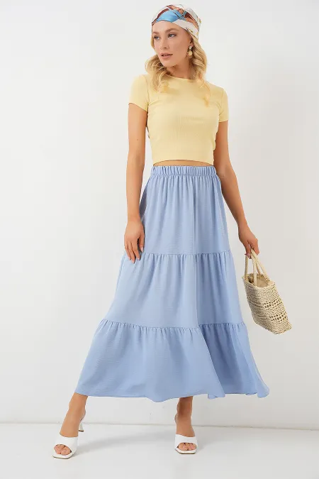 Women's Ayrobin Long Skirt 8048 - Blue