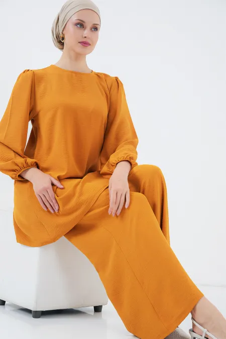 Ayrobin Tunik Pantolon Alt Üst Takım 6712 - Hardal