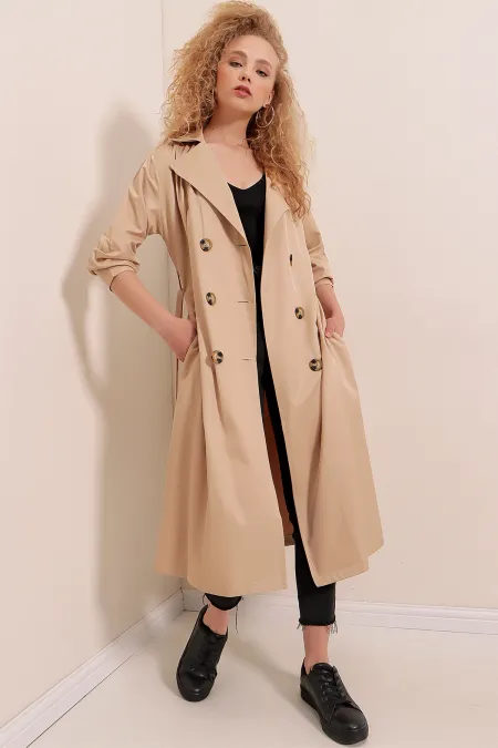 Trench-coat croisé 5853 - Vison