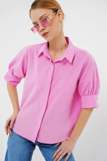 Chemise à manches courtes pour femme 20312 - Rose