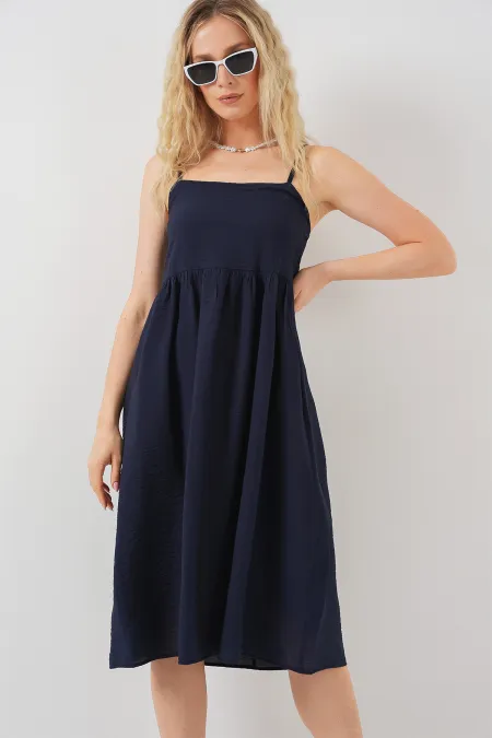 Women's Strappy Ayrobin Dress 2565 - Navy Blue