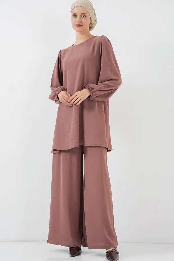 Ayrobin Tunic and Pants Set 6712 - Rose Pink