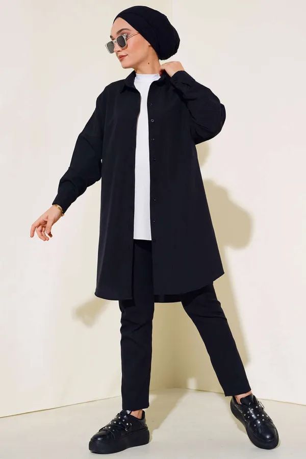 Tunique hijab 5845 - Noire