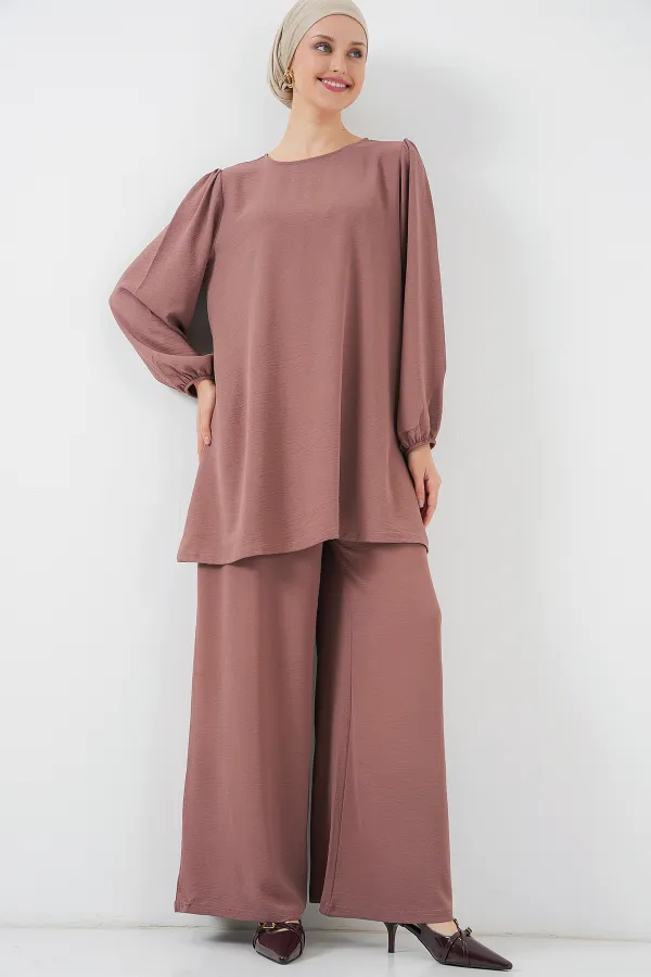 Ayrobin Tunic and Pants Set 6712 - Rose Pink