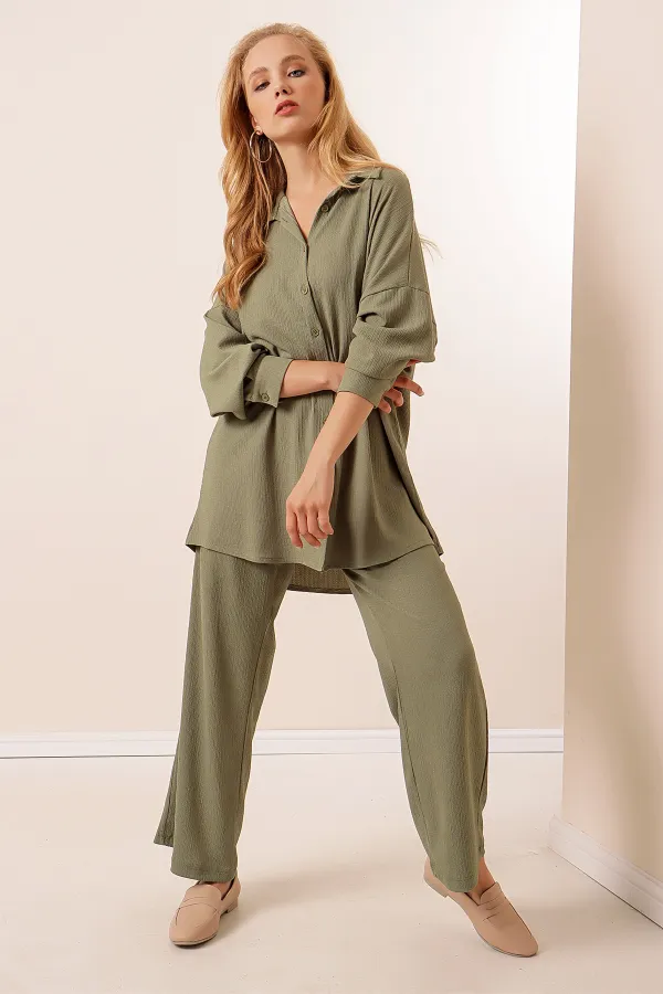 5858 Knitted Two Piece Suit - Çağla