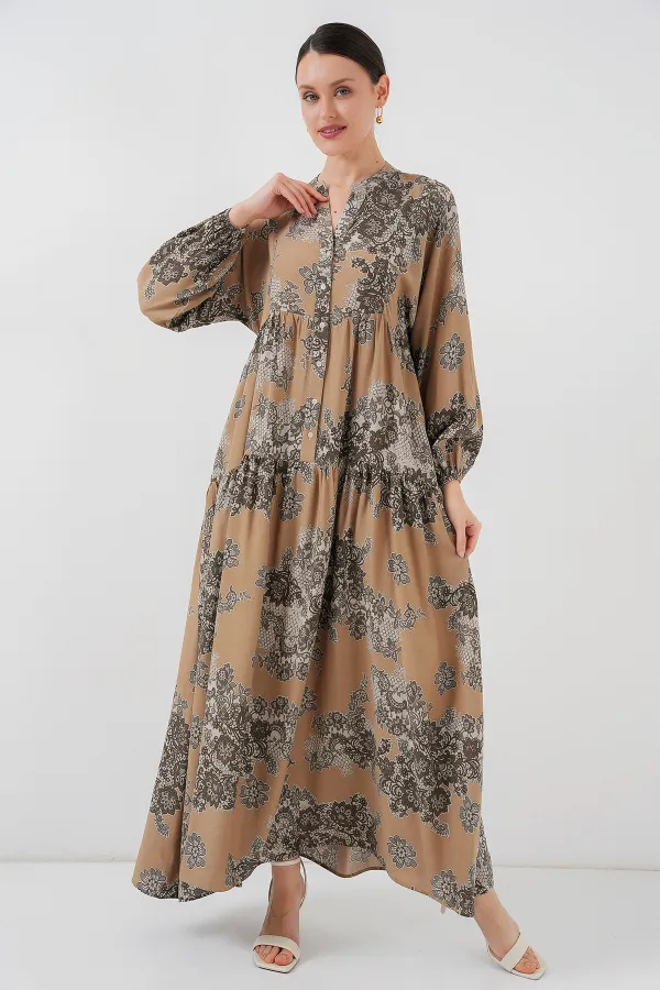 Robe hijab à motifs authentiques 2423 - A. Vizon