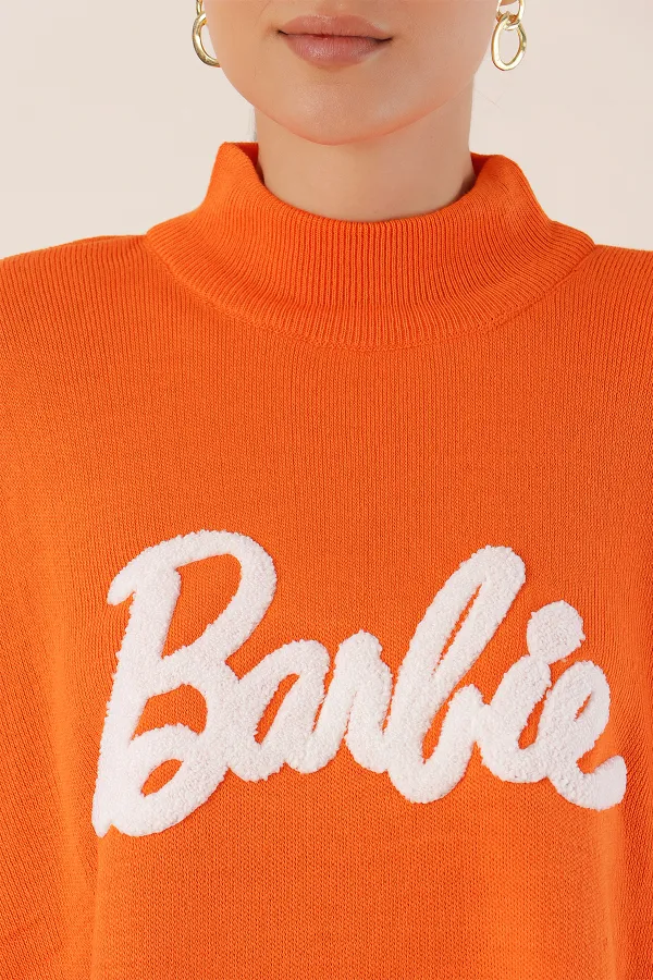 15783 Yırtmaçlı Panço Kazak - D. Turuncu