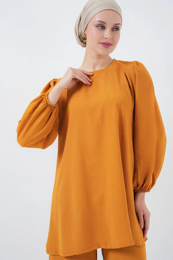 Ayrobin Tunic and Pants Set 6712 - Mustard