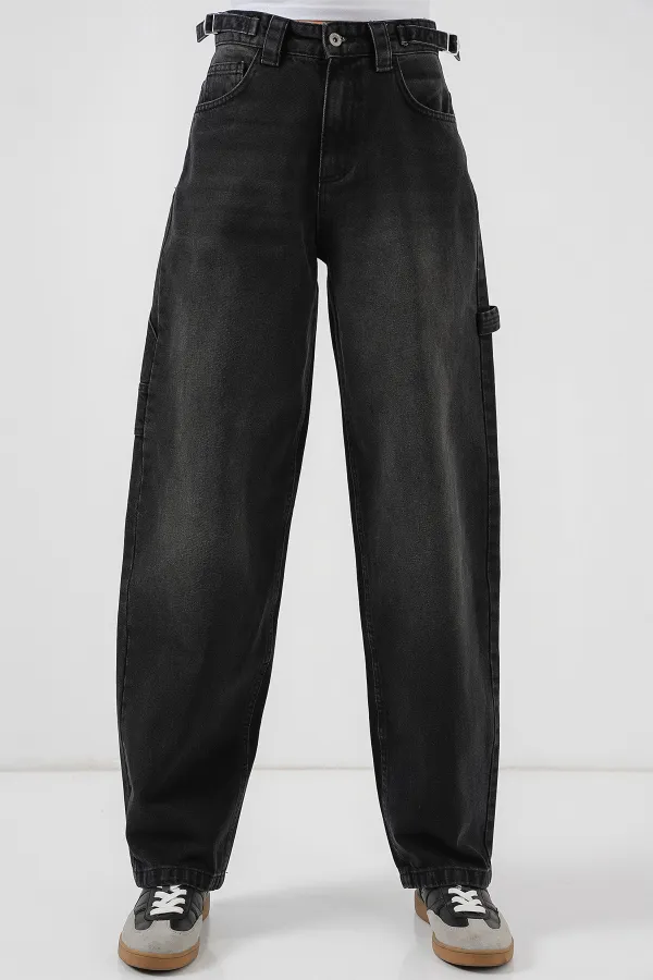 Women's High Waist Jeans 6701 - Black