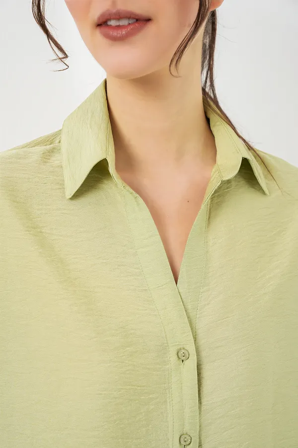 Chemise oversize à manches courtes pour femmes 20315 - Çağla