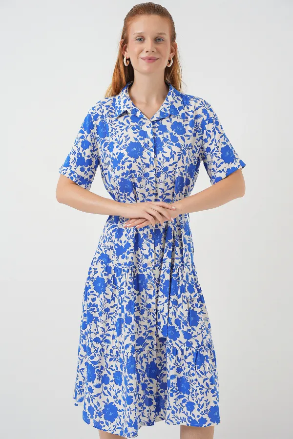 Robe à manches courtes à motifs pour femme 2560 - Saks