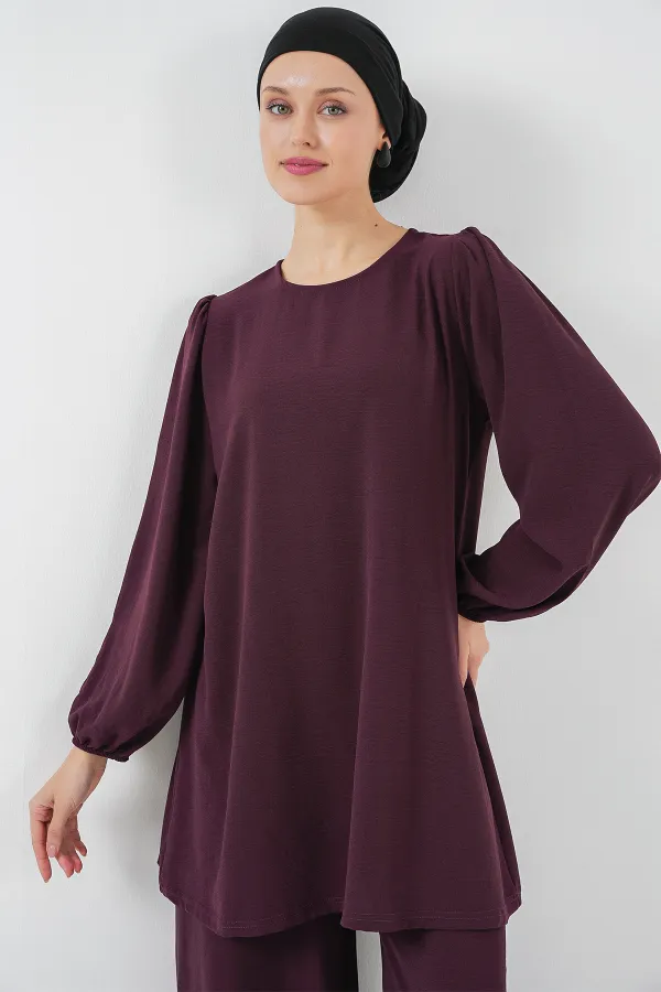 Ensemble tunique et pantalon Ayrobin 6712 - Prune