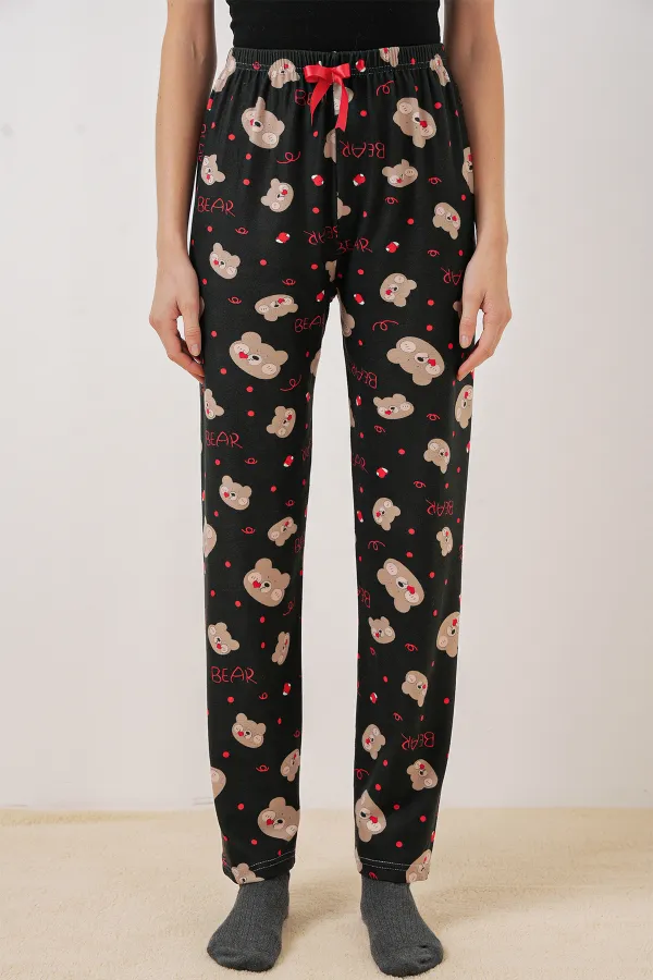 Bas de pyjama à motifs 4323 - Noir