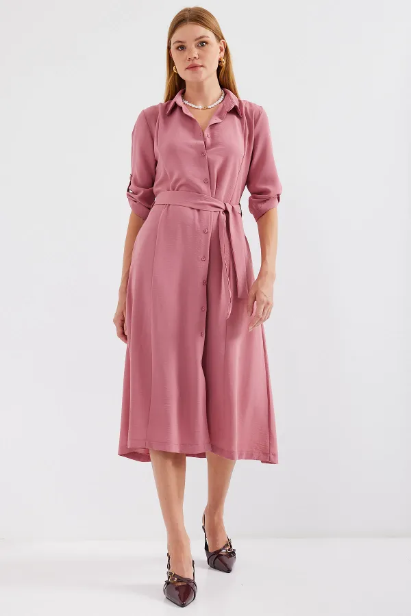 Robe-chemise ceinturée 2442 - A.Dry Rose