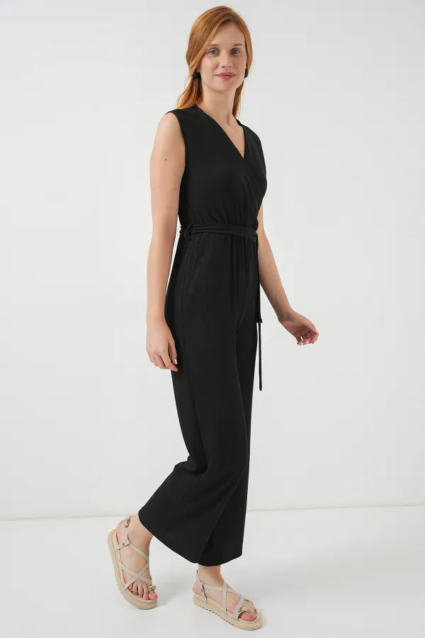 Salopette tricotée 7021 - Noire