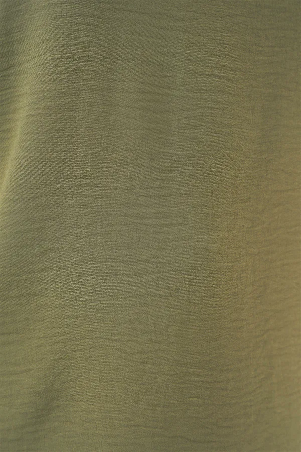 V Yaka Sıfır Kol Bluz 950 - A.Haki