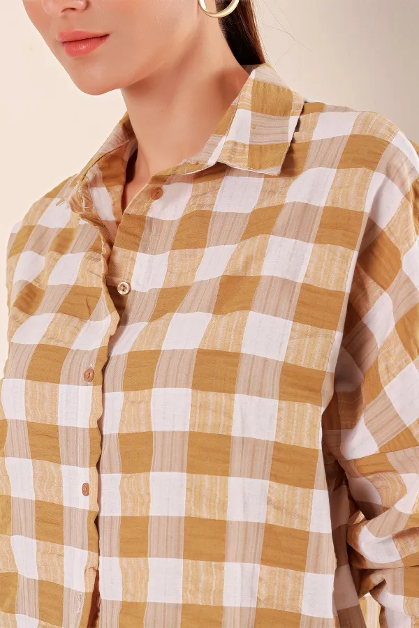 Chemise basique longue oversize 3900 - Vison