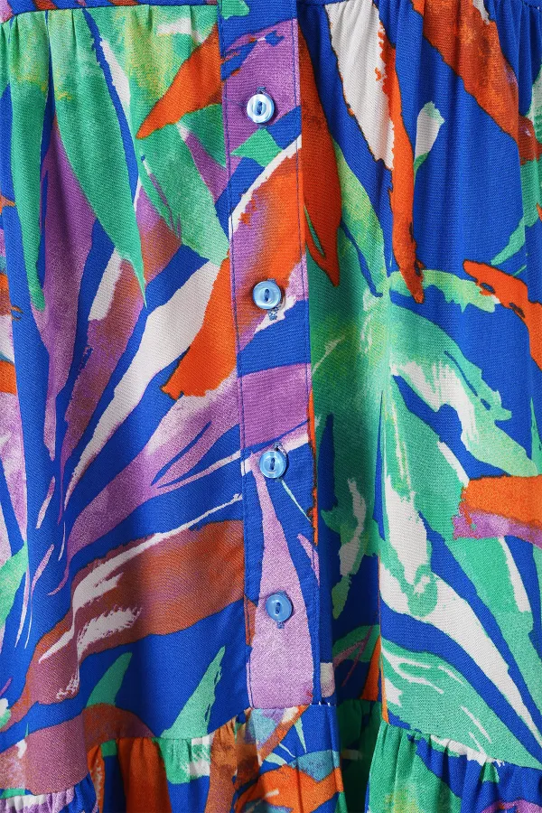 Robe hijab à motifs authentiques 2423 - Bleu marine, taille 10