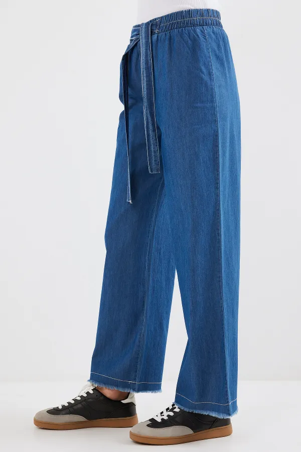 6469 WIDE LEG JEANS PANTS - Dark Blue