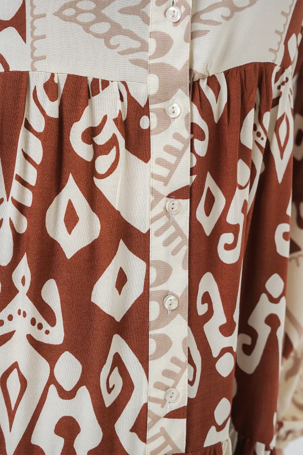 Robe hijab à motifs authentiques 2423 - Y.Tile