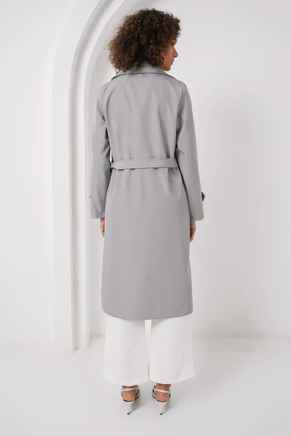 Trench-coat croisé 5918 - Gris