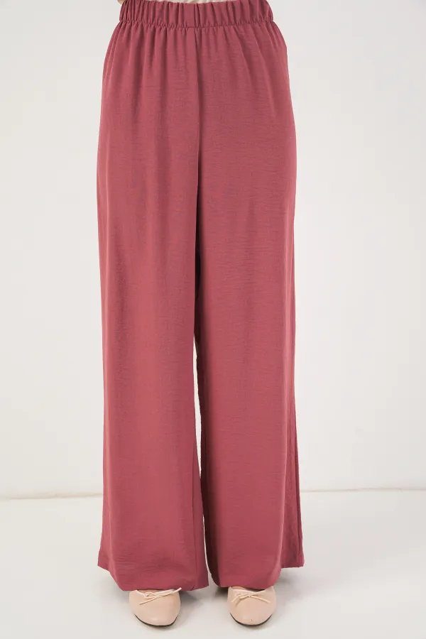 Kadın Önü Bağcıklı Tunik Pantolon İkili Takım 6744 - Gül Kurusu