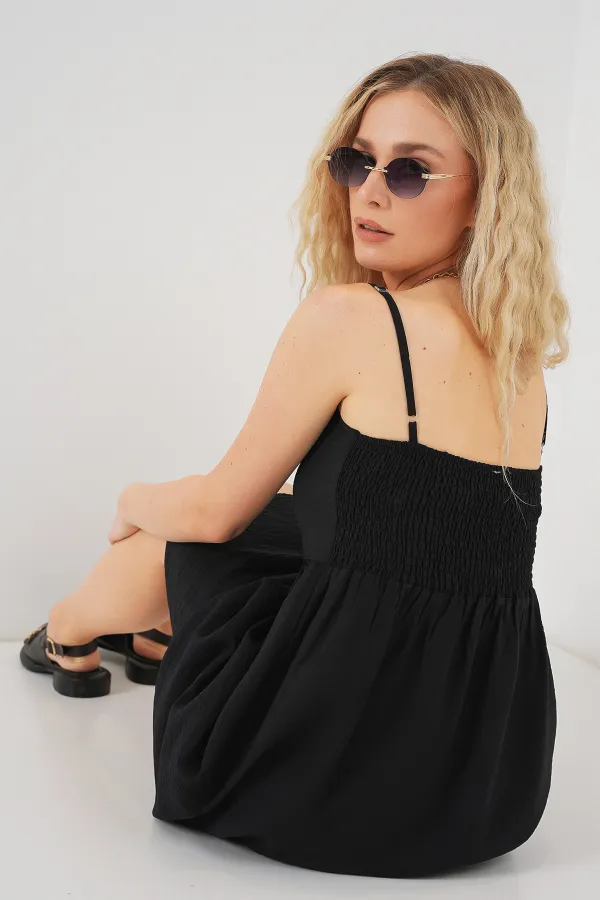 Women's Strappy Ayrobin Dress 2565 - Black