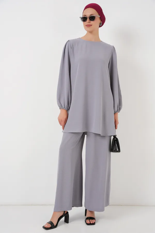 Ensemble tunique et pantalon Ayrobin 6712 - Gris