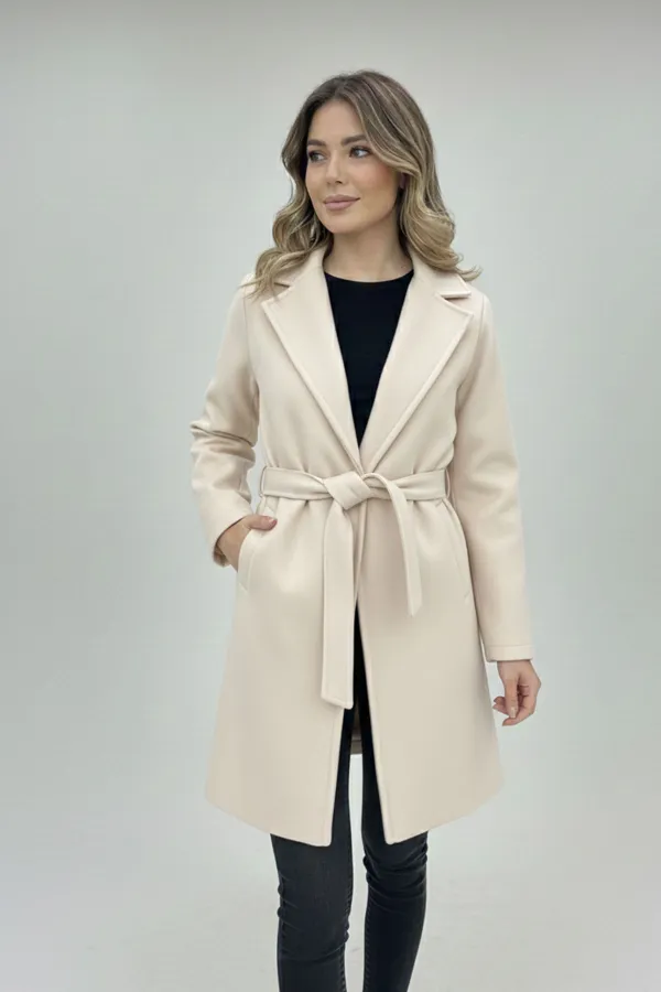 Kadın Kuşaklı Kaban 9171 - Ekru