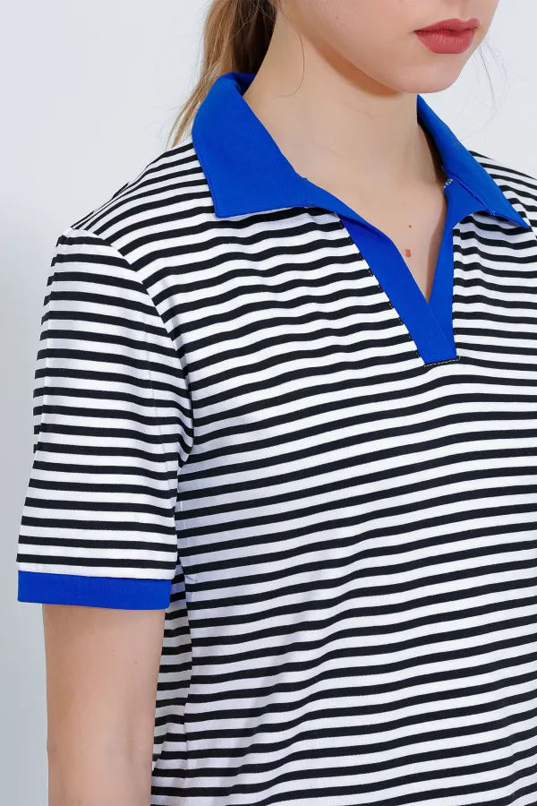 Polo rayé pour femme Saks 0499