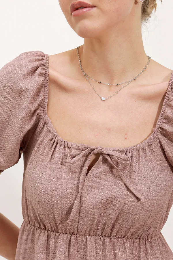 Robe évasée en popeline 2351 - A.Dry Rose