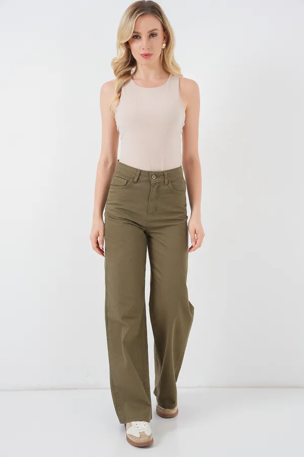 Kadın Halter Yaka Çıtçıtlı Body 972 - Bej