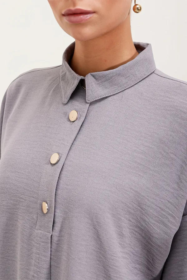 6631 Oversize Alt-Üst Takım - Gri