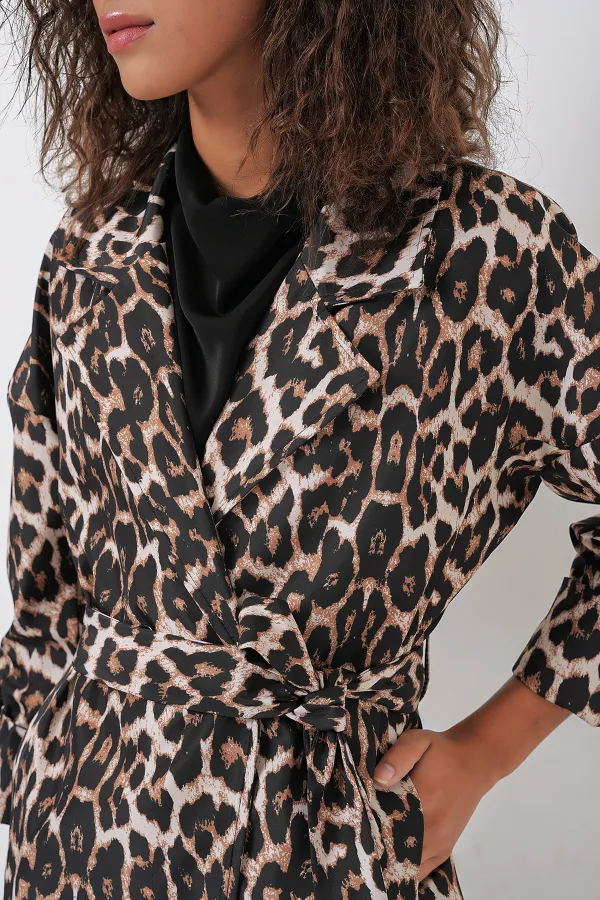 Trench-coat doublé croisé 9104 - Marron clair